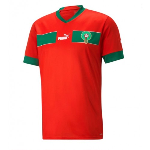 Fotballdrakt Herre Marokko Hjemmedrakt VM 2022 Kortermet